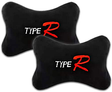 CARALL Gaming-Stuhlkissen, 2-teilig, Kopfstützenkissen für Auto, Reisekissen, für Kopfstütze und Nacken (Schwarz Typ R)