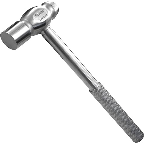 WEDO Ball Pein Hammer 230g (8oz), Engineers Hammer, Stainless Steel | Ball Peen Hammer with Non-Slip Handle, Ergonomic Design, Ideal for Engineering Metalwork & DIY