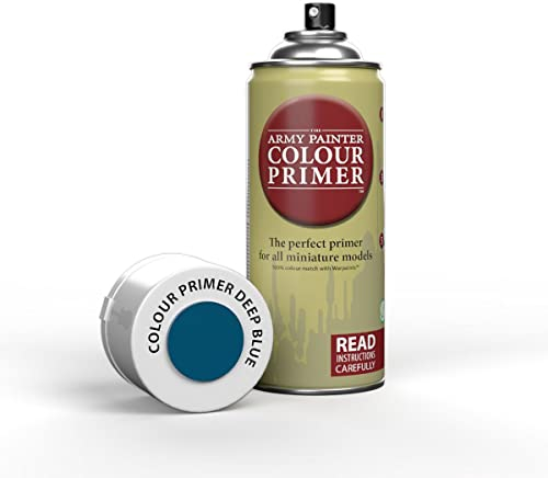 The Army Painter Color Primer Deep Blue, 400 ml Acryl Sprühgrundierung, Sprühfarbe für Miniatur-Grundierung, Tisch-Rollenspiele, Brettspiele und Wargames Miniaturmodellierung