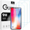Whioltl 3 Pièces Verre Trempé pour iPhone X, iPhone XS et iPhone 11 Pro 5,8 Pouces, Ultra Résistant Film Protection écran, sans Bulles d'air, 0.33mm, Dureté 9H Glass, Anti Rayures, HD Transparent