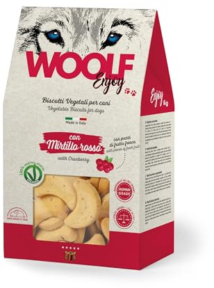 Woolf – Enjoy – Galletas con arándanos Rojos – Snacks, chuches, golosinas, premios, Galletas para Perros – 400gr