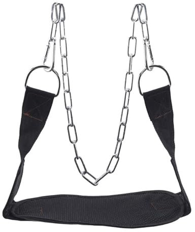 tixoacke Gewichthebergürtel mit ergonomischer Polsterung und Stahlkette, gewichteter Klimmzug- und Kniebeugengürtel, Dip-Gürtel für Gewichtheben, Rückenstärkungsgürtel