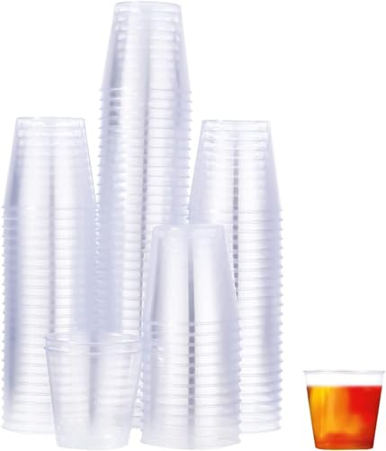 Kleemeiero 50 Uds Vasos de Plastico Duro Reutilizables 960ml, Redondo con Tapa, Vaso Sidra, Envases para Sopa, Tapers para Líquidos Aperitivos y Frutas