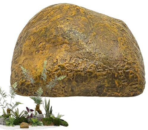 Caja fuerte para llaves para exteriores, escondite secreto duradero, resistente a la intemperie, llavero secreto, soporte para llaves de piedra, compartimentos secretos, redireccionamiento, realista