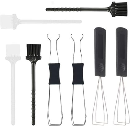 GTYHH Extractores De Llaves De Alambre De 2 Piezas Y Extractores De Llaves Dobles De 2 Piezas, con Cepillos De Limpieza De 2 Piezas, Herramienta De Extracción De Teclado