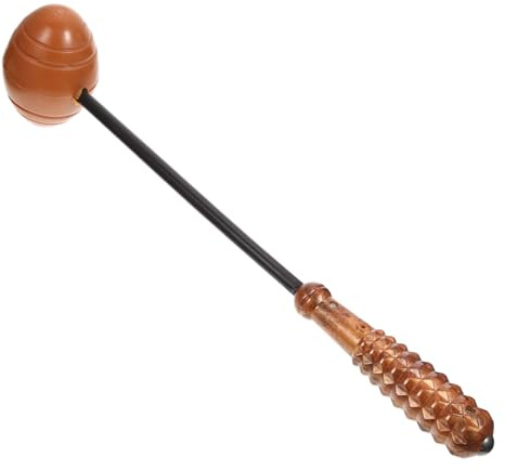 BESTYASH Holz Körpermassagehammer Oval mit Langem Griff Manueller Rücken Schlaghammer für Nacken Rücken und Taille Ergonomisch Geformt Massagegerät für Zuhause und Wellness