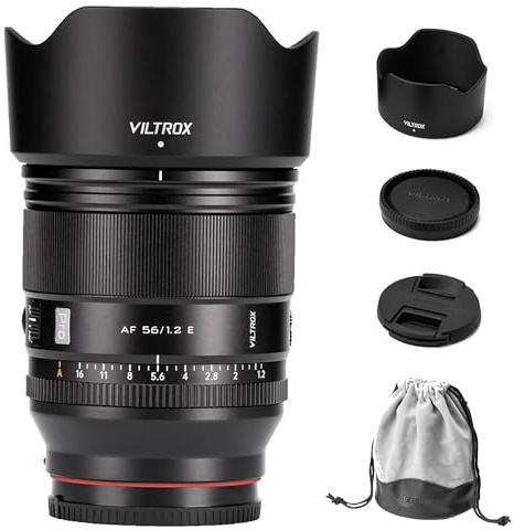 Viltrox 56mm F1.2 E, Auto Focus Prime Lens for Sony E-Mount, AF 56mm f1.2 E Mount Mirrorless Camera Lens for Sony a7 a6700 a6500