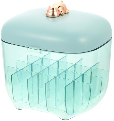 Tofficu Organizer per Rossetti Multi-griglia in Plastica Trasparente, Scatola Porta-rossetto da Scrivania Protezione Antipolvere, Contenitore Trucco per Uso Domestico e Cameretta