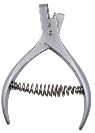 YUSSEQDD Alicates perforadores portátiles de mano, herramienta de costura resistente, alicates entallado acero, herramienta para diseñadores y sastres, modistas, con mango resorte, multifunción.