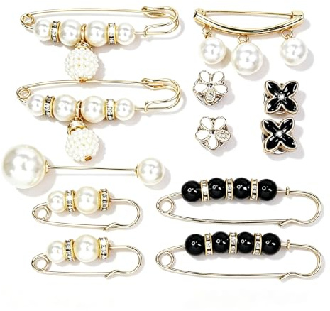 12 Broches Perles Simulées Zinc Alliage, Broche Femme Vêtement Pins | Durdiiy Ces broches en perles simulées rehaussent pulls et manteaux en un clin d'œil