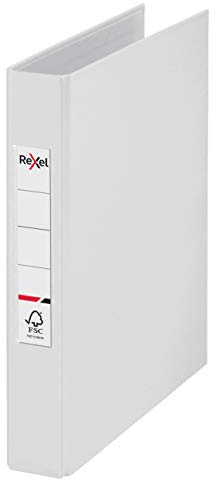Rexel A5 Ring Binder, White, 25 mm 2 O-Ring Diameter, Choices, 2115562