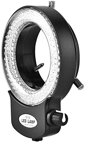LED-Ringlicht, LED-Ringlampe aus hochwertigen LED-Lampen und Kunststoff für Stereomikroskope und Kameras(Black European Standard 220V)