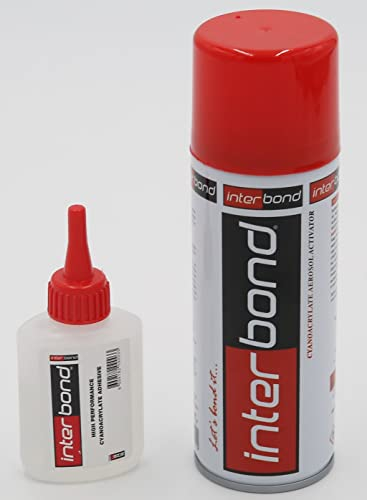 Akfix - Colle Extra Forte 50g et Spray Activateur 200ml - Transparente Avec Activateur CA et Spray d'Accélération