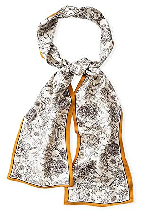 LumiSyne Seidenschal Damen Skinny Schal Paisley Drucken Streifen Muster Schmaler Lange Schal Bandana Kopfschmuck Haarband Stirnbänder Halstuch Ribbon