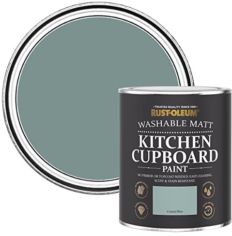 Rust-Oleum Blue Kitchen Cupboard Paint in Matt Finish - Coastal Blue 750ml