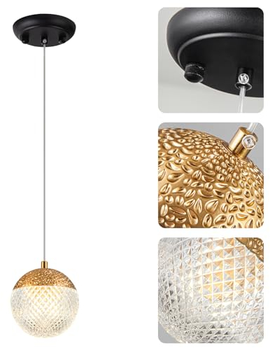 Suspension Luminaire Moderne Chambre,G9 LED Suspension Acrylique Moderne boule Lustre design Créatif Plafonnier hauteur réglable décoration intérieure Lampe Suspendue pour Chambre Salon Restaurant