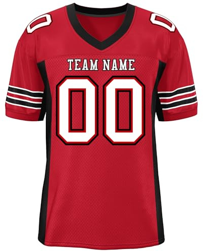 Custom Mesh Football Jersey Personalized Practice Jerseys Stitched/Printed Name Number for Men Women Youth