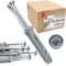 Lun Fix Schlagdübel 8,0x80mm -Nageldübel 100 Stük - Dübel Schraube - Rahmendübel - Schnellmontage Dübel - Schlagschraube - Senkkopf