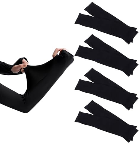 LAKJUOZ 4 Paar Arm Sleeves Kühlung Ärmlinge Für Damen Herren Armstulpen Uv Schutz Sonnenschutz Arm Ärmel Upf 50 Armabdeckung Kühlarmschutz Arm Warmers Für Volleyball Radfahren Basketball Radsport