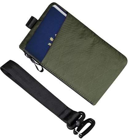 ALPAKA Zip Clutch mörkgrön X-Pac VX21 – passplånbok – fungerar som dragkedja plånbok och EDC-bärare – väderbeständigt och RFID-blockerande material – tre externa fack för EDC-utrustning
