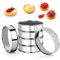 6 Pièces Cercle Patisserie, Cercle Tartelette,Rond Moules à Gâteaux,9cm Cercles à Pâtisseries,Moules à Pâtisserie,Cercles à Tarte,Antiadhésifs Cercle a Tartelette pour Muffins Tartes Gâteaux Crumpets