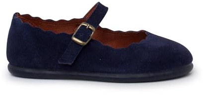 Pisamonas Ballerine con Cinturino Pelle Scamosciata Onde E Fibbia Misurare 28 Colore Blu