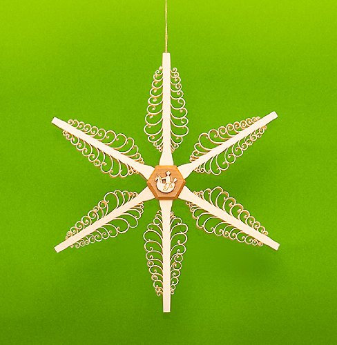 Rudolphs Schatzkiste étoile étoile de Noël fenêtre Image 18 cm Erzgebirge Nouveau