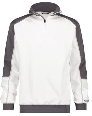 DASSY® Basiel Zweifarbiges Sweatshirt - Größe M - WEIß/ZEMENTGRAU