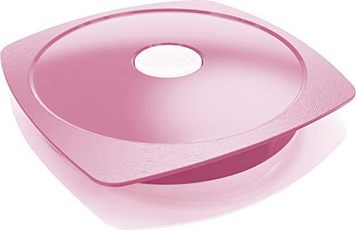 Maped PICNIK Assiette à déjeuner pour Adulte avec Couvercle Etanche - Compatible Micro-Ondes et Lave-Vaisselle - en Plastique Sans BPA - Rose