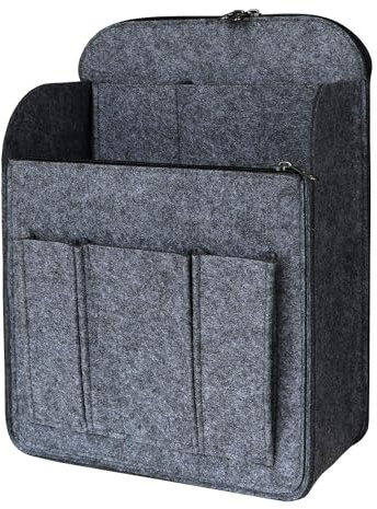 SHINGONE Filz Taschenorganizer Rucksack für Damen und Männer, Backpack Organizer mit Schlüsselanhänger, Rucksack Organizer Handtaschen für Rucksack Grau - M