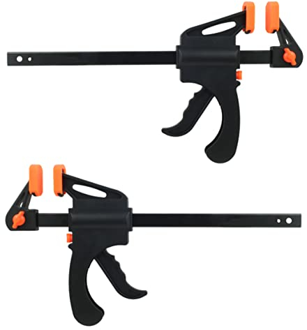 Rexxer 2er Set Einhandzwingen - Schnellspannzwingen zum Klemmen & Spannen (200 mm x 63 mm) Holzzwingen für präzise Fixierung & Spannarbeiten