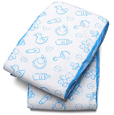 LittleForBig Gedruckten Erwachsenen Slip Windeln 2 Stück - Kindergarten Blau L