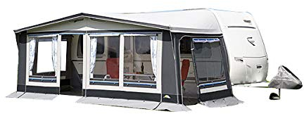 dwt Wohnwagen Vorzelt Easy Polo 300 cm tief, Ganzzelt für Wohnwagen, wetterfestes Polyestergewebe, UV-Schutz, mit 2-teiliger Vorderwand, Größe:Gr. 11 Umlaufmaß 851-880 cm