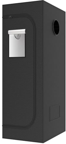 TOPRON Growzelt 40x40x120cm, Grow Tent mit Sichtfenster, Indoor Grow Tent Reflektierende Mylar Zuchtzelte Hydrokultur, Abnehmbaren Boden Tablett, für Pflanzen Wachsen Raum(40x40x120cm)