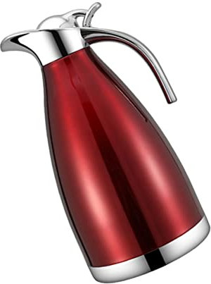 Mikinona Stainless Steel Insulated Water Bottle Pot Single-Layer Thermal Kettle for Home and Office Use Cold Water Container Wine Red Double-Wall Design for Temperature Maintenance