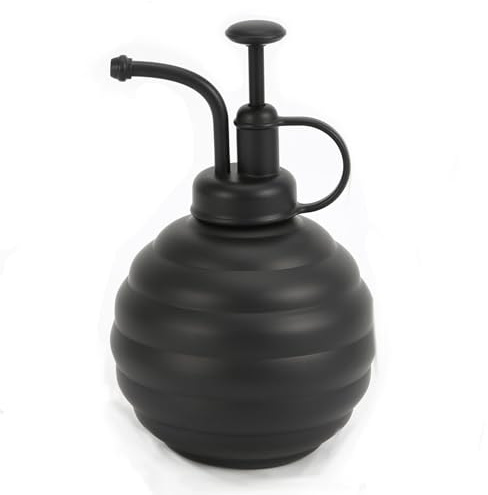 Lianshi Plant Mister Sprühflasche, Vintage-Stil, Wassersprüher,Mattiert,500ML/17OZ (Schwarz)