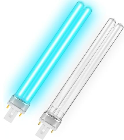 Comioke Lampadina UV di Ricambio,11W G23 Tubo di Ricambio UV,Tubo per Lampada UV,Tubo Lampadina per Lampada UV per Filtri UVC per Laghetto, 2pcs