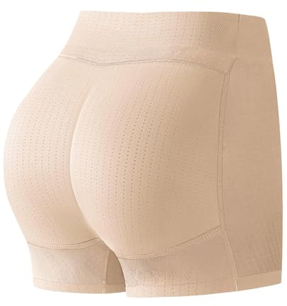 Culotte Gainante Femme Ventre Plat - Push Up Shorty Gainant Invisible Rembourrée Fesse Short Sculptantes Slip Amincissante Coton String Blanche