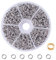 PandaHall über 900 Pcs 304 Edelstahl offene Sprungringe O Ring Durchmesser 6mm Draht für die Schmuckherstellung