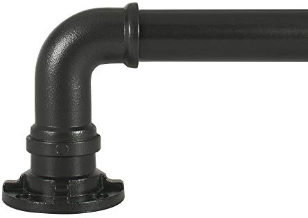 Decopolitan Tringle à rideau télescopique en acier, noir, 45,7 à 91,4 cm