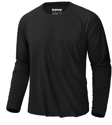 KEFITEVD Herrskjorta, UV-skydd UPF 50+, långärmad funktionsskjorta, snabbtorkande komfort, sommar, utomhusskjorta, vandring, jogging, skyddskläder, löptröja