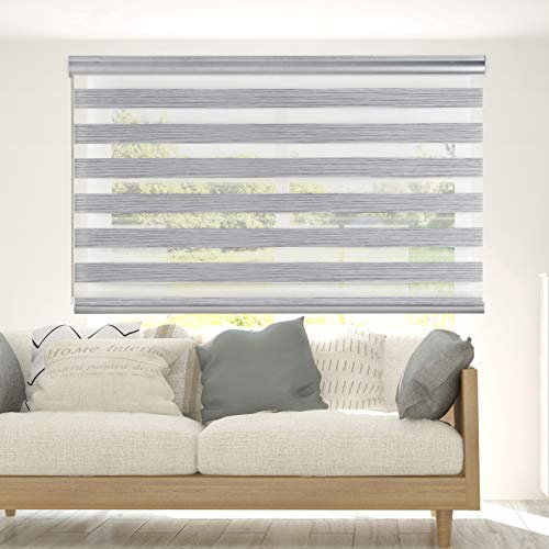 STORESDECO Premium Doppelrollo mit Bohren 250H x 100B cm für Fenster & Türen - Zuverlässiger Licht- & Sichtschutz - Kindersichere Rollos für Fenster mit Bohren & Einfacher Montage - Mit&Ohne Motor