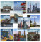 GUNDEL Aufkleber Koffer Städte Set Pack Sticker Wasserfest Kofferaufkleber Auto Motorrad Laptop Reise Länder Städte Vintage Retro PVC Vinyl Graffiti (10 Stück)