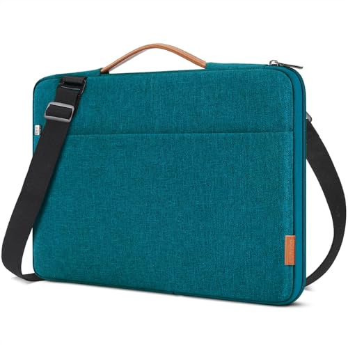 DOMISO Laptoptasche 14 zoll Laptop Hülle Tasche Kompatibel mit 15 Zoll MacBook Air M4/A3241 M3/A3114 M2/A2941,Wasserabweisend Laptophülle Sleeve mit Schultergurt,Teal