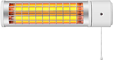 PURLINE | Estufa de Cuarzo para Baño 1200W Bajo Consumo, Protección IPX4, Tecnología Ultra Silenciosa - Estufa Cuarzo Baño Calentamiento Rápido y Ajustable