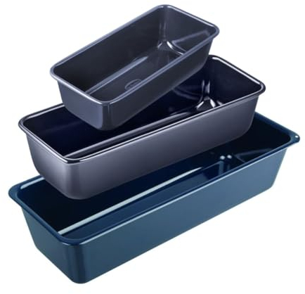 Dr. Oetker 9924550 - Juego de 3 moldes para tartas, 3 moldes para tartas, molde rectangular, molde para hornear, molde para tartas, acero, esmalte, 30 cm, 35 cm, 25 cm, 35 cm, 3 unidades