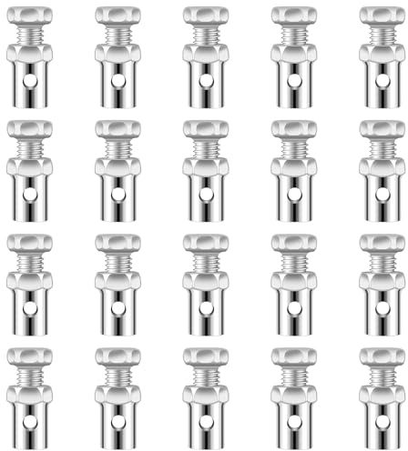 Giantree 20 Stück Universal 0,3 cm Gasbremskabelenden, Go-Kart-Gaszug-Stop-Klemme, Fahrrad-Bremskabel-Enden, passend für Motorrad, ATV, Motorcross, Fahrrad, Roller, Fahrrad
