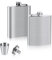 VFANDV Flachmann Edelstahl 2 Stück, 4oz/112ml Flachmann Set mit 1 Trichter und 1 Weinbecher Ttragbarer Flachman für Frauen und Männer Flachmänner Klein Auslaufsicher Hip Flask für Alkohol