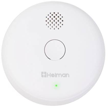HEIMAN Détecteur de fumée interconnecté avec Batterie 10 Ans, certifié EN14604, Alarme sonore de 85 DB，Blanc (2)