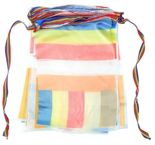 MOBUTOFU Bandiere Di Preghiera Tibetane Colorate Da Decorazione Buddista Per Templi e Realizzate Per Cerimonie e Meditazione